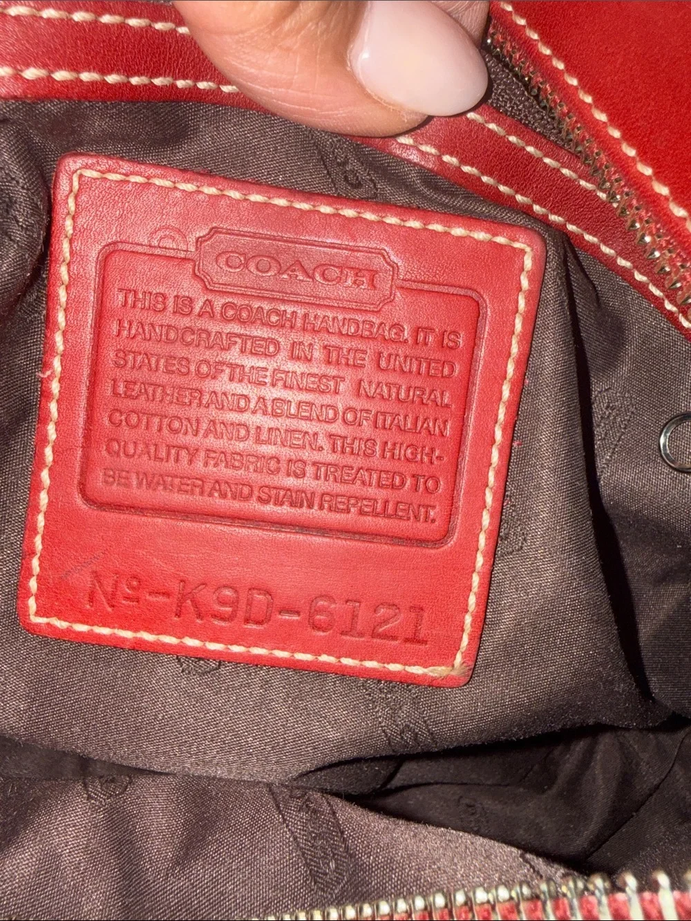 Coach vintage Hampton  Canvas small Tote with Red Trim - Women's Everyday Bag